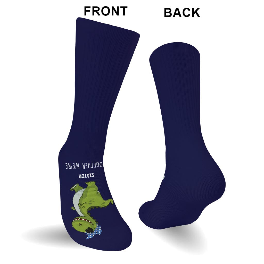 Ensemble, on rugit ! - Cadeau pour papa, grand-mère, grand-père, maman, oncle, tante, frère, sœur, fils, fille, petite-fille, petit-fils, jeunes mamans, jeunes papas - Chaussettes personnalisées