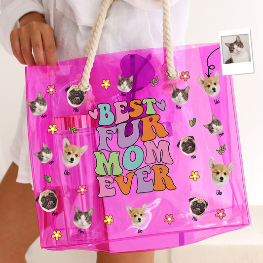 Ambiance maman chien/chat - Sac fourre-tout transparent personnalisé pour chien