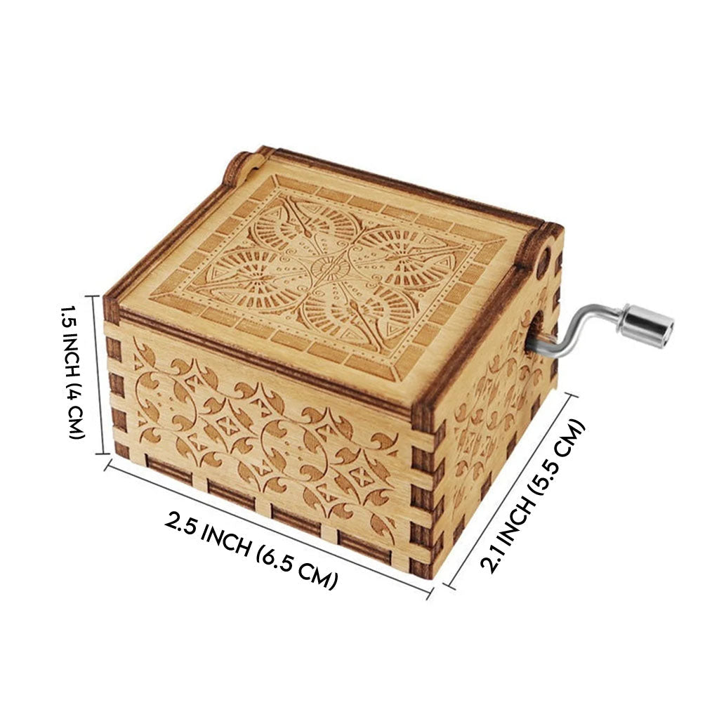 Maman, je t'ai aimée - Cadeau pour maman, grand-mère, mari, femme, tante, sœur, frère - Boîte à musique à manivelle personnalisée