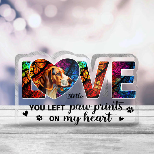 Mon ange - Plaque acrylique personnalisée en forme de chien de maman