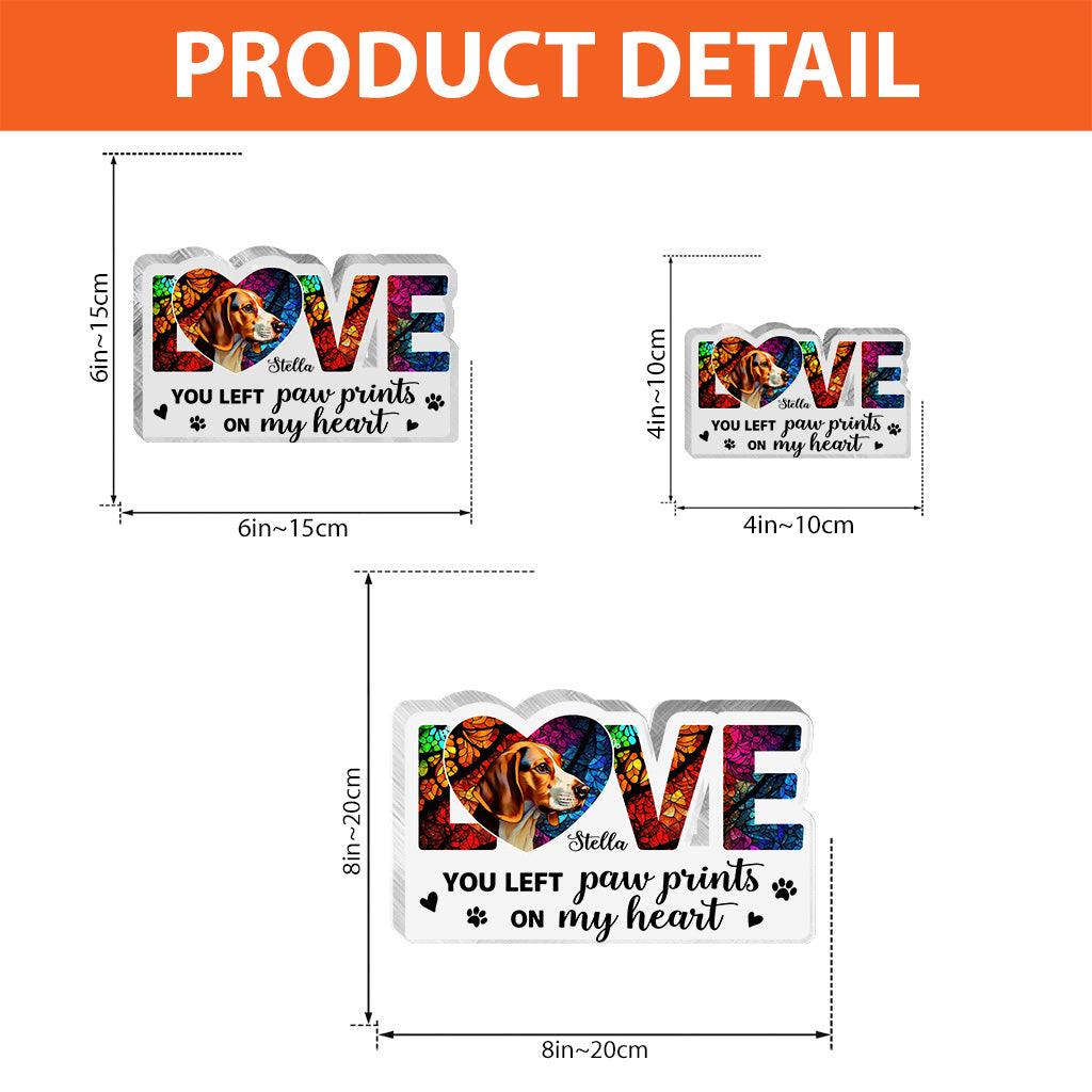 Mon ange - Plaque acrylique personnalisée en forme de chien de maman