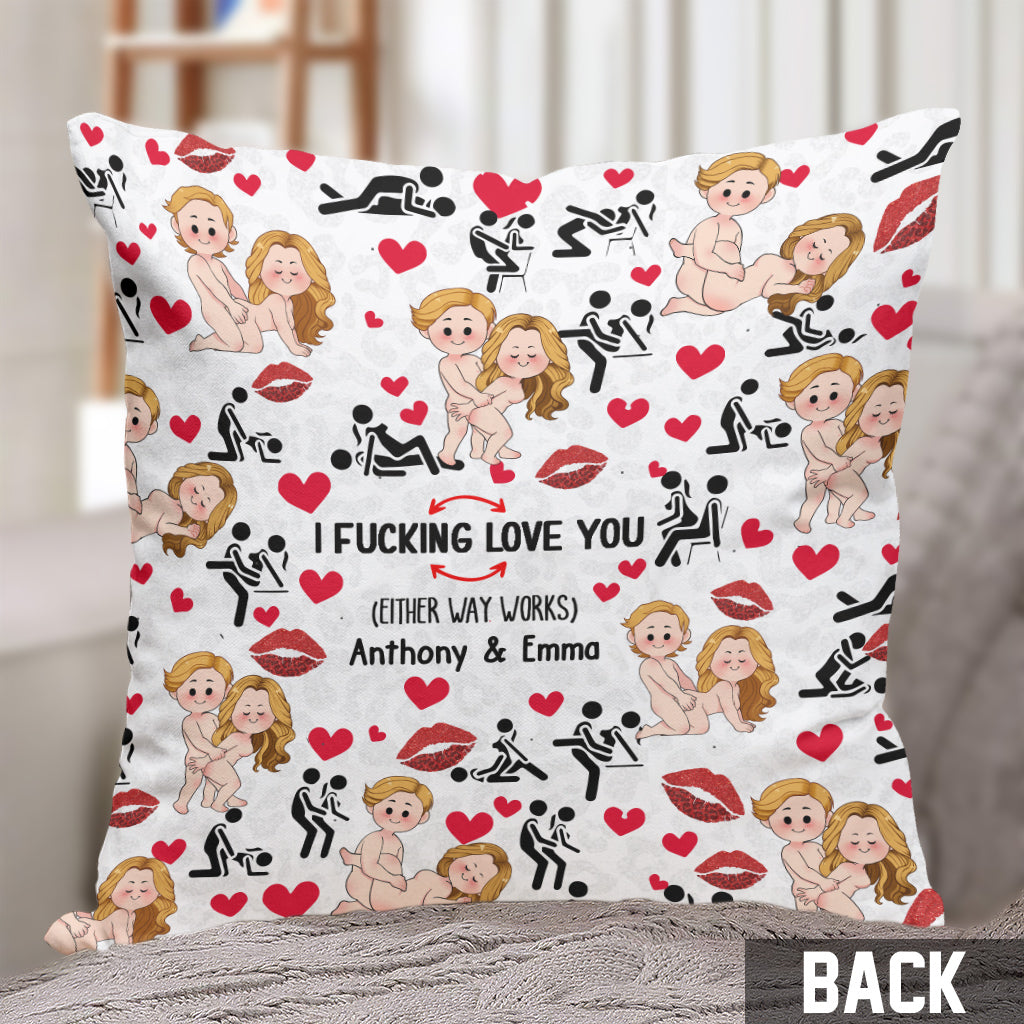 I Love You - Personalized Couple Throw Pillow