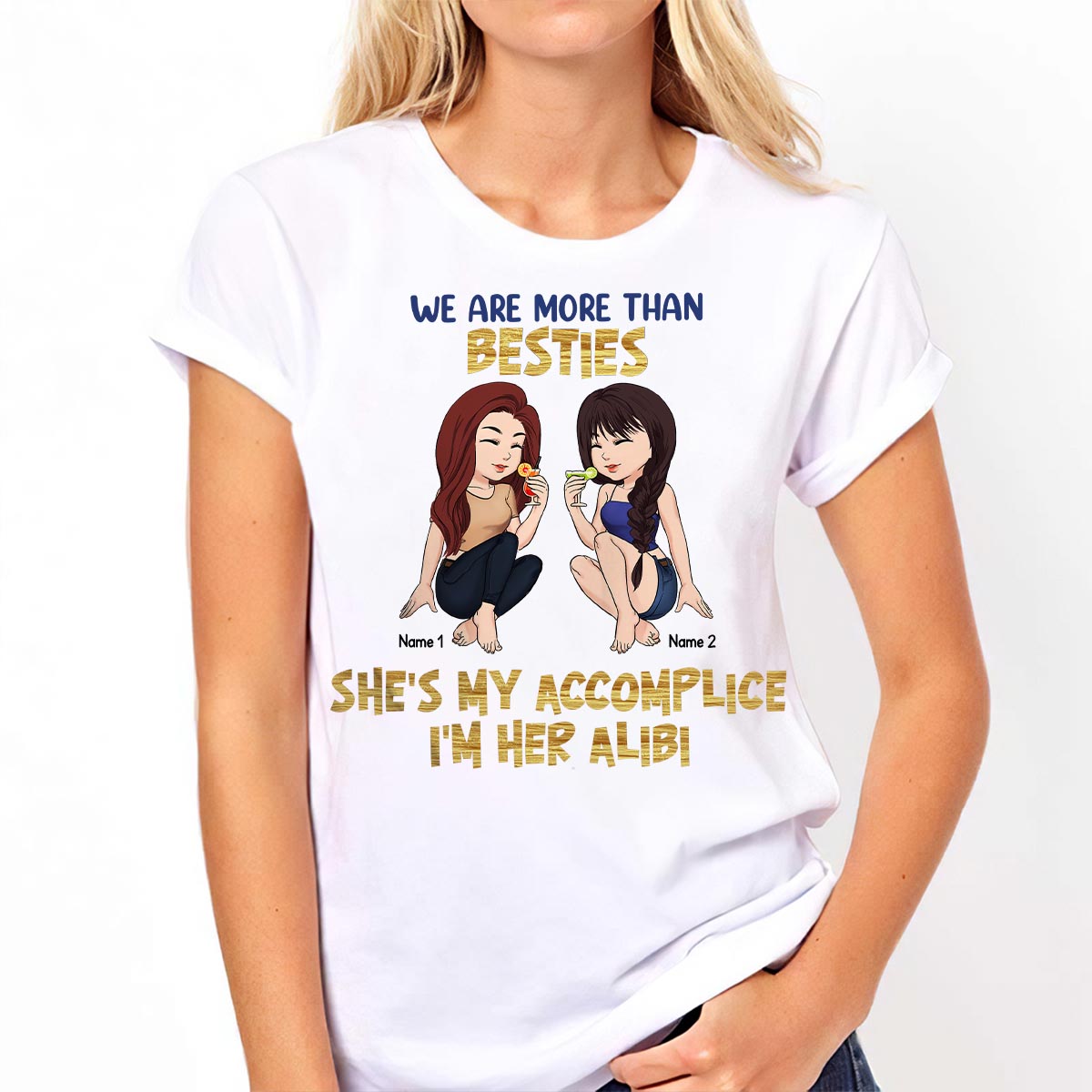 Les meilleures amies sont celles qu'on choisit soi-même - Cadeau pour sa sœur - T-shirt et sweat à capuche personnalisés