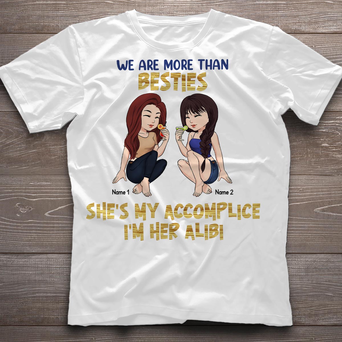 Les meilleures amies sont celles qu'on choisit soi-même - Cadeau pour sa sœur - T-shirt et sweat à capuche personnalisés