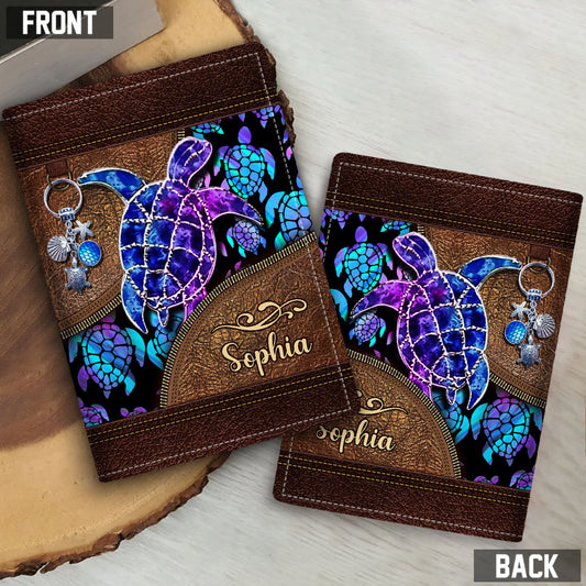 Salty Lil' Beach - Porte-passeport tortue personnalisé