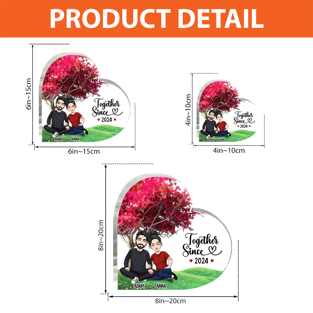 Ensemble depuis - Plaque acrylique personnalisée pour couple
