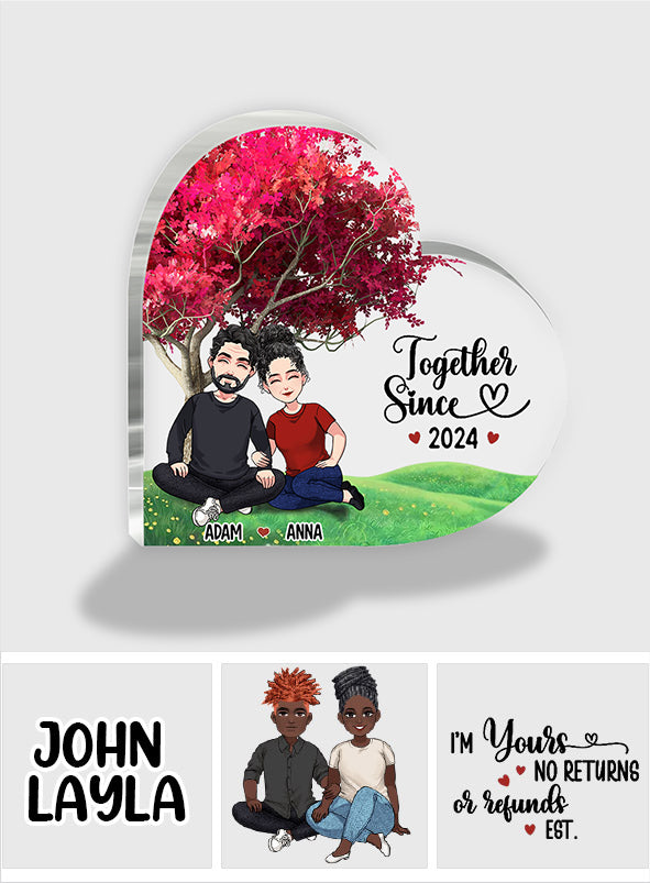 Ensemble depuis - Plaque acrylique personnalisée pour couple