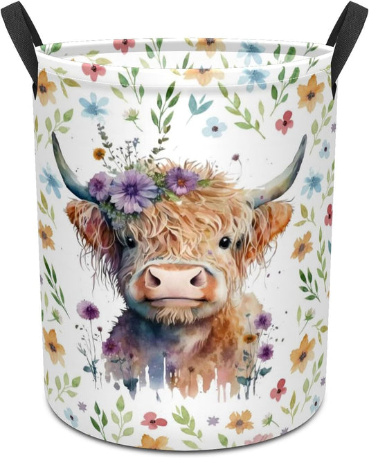 Amoureux des vaches Highland Panier de rangement pour vaches Highland 0624