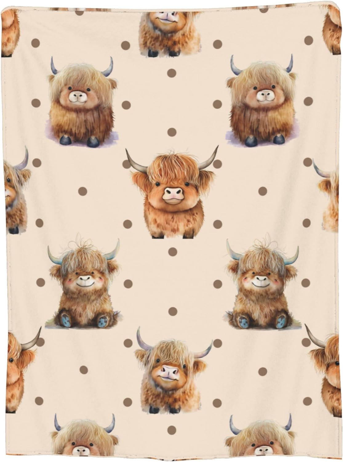 Couverture vache Highland bébé mignonne 0624