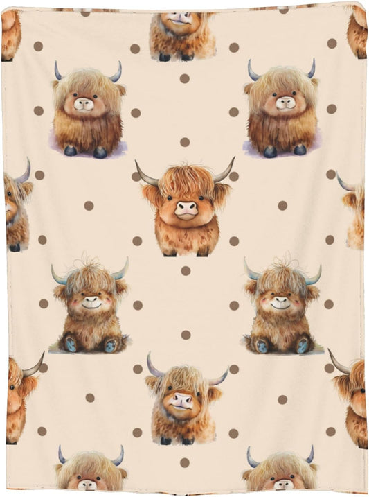 Couverture vache Highland bébé mignonne 0624