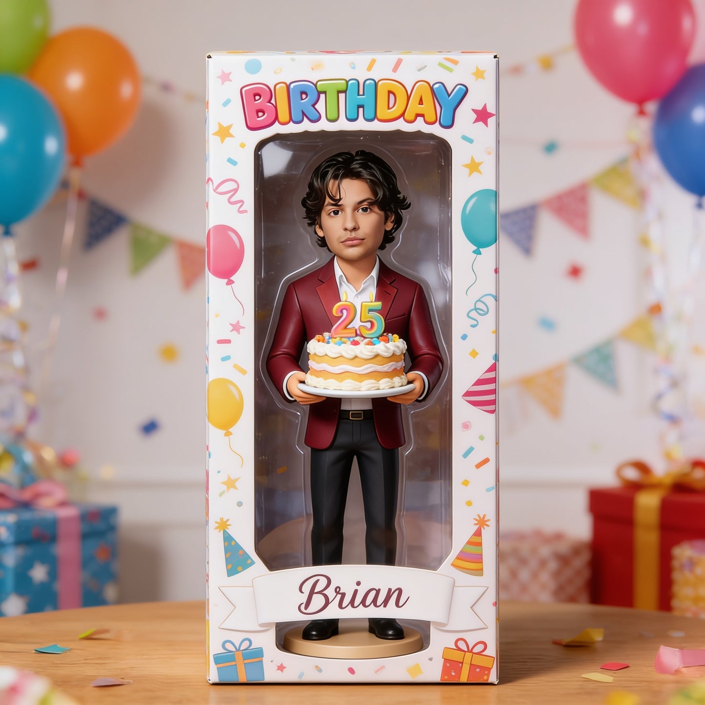 Personalized Latino Man Milestone Birthday Shaped Acrylic Plaque - Custom Birthday Gift for Husband, Boyfriend, Son