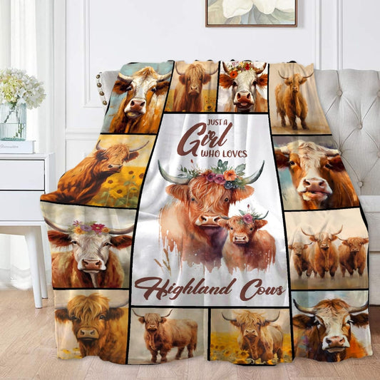 Juste une fille qui aime les vaches des Highlands Couverture vache des Highlands 0624