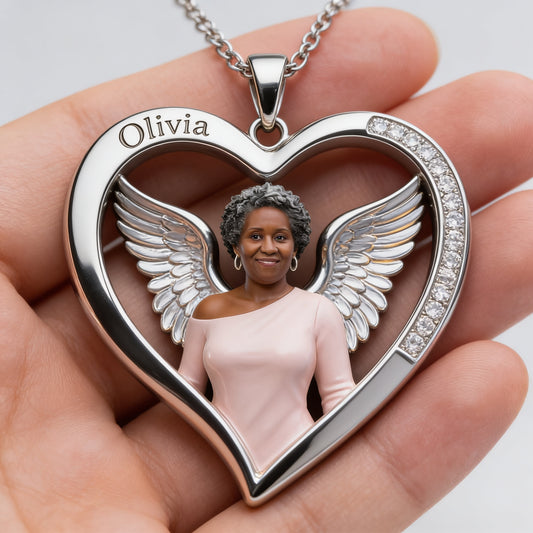 Collier pendentif en métal personnalisé avec photo - Collier commémoratif en forme de pendentif en métal -