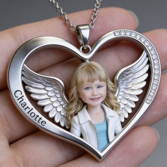 Collier pendentif en métal personnalisé avec photo - Collier commémoratif en forme de pendentif en métal -