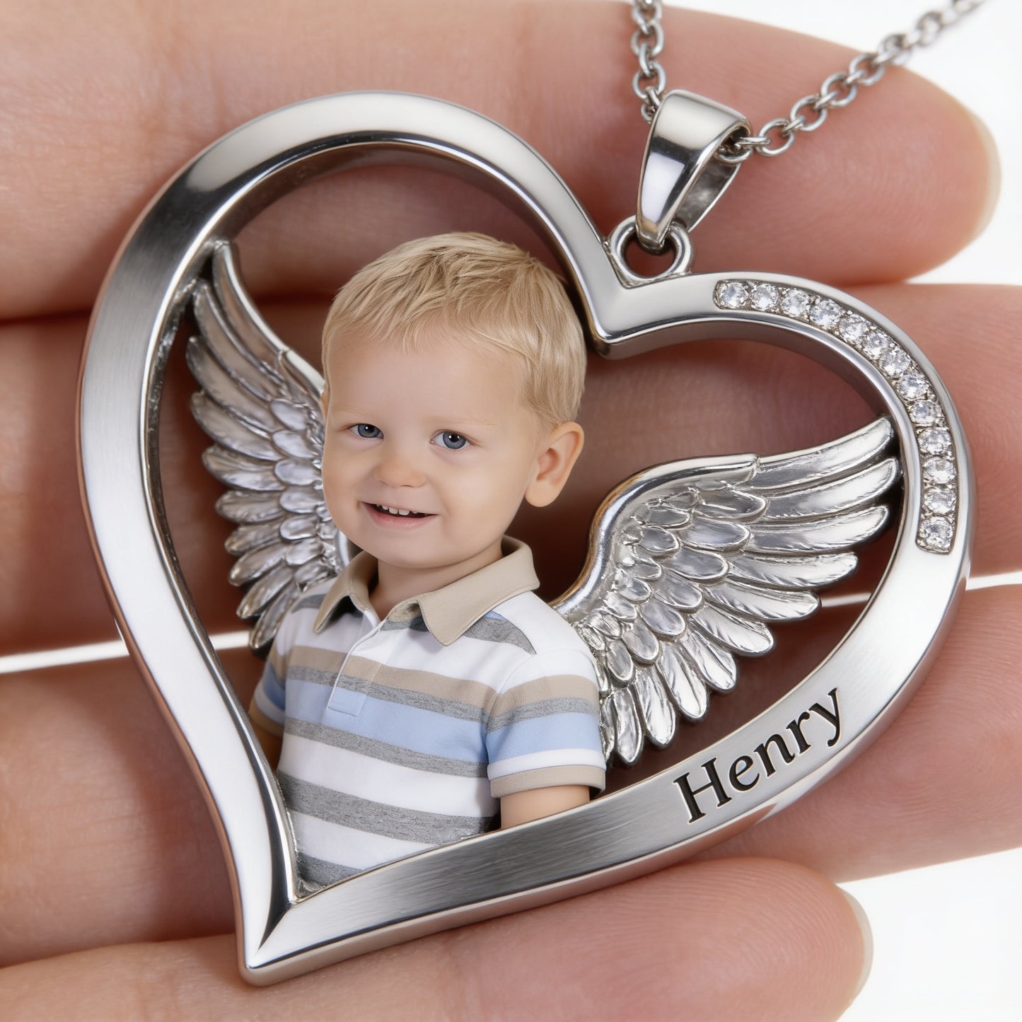 Collier pendentif en métal personnalisé avec photo - Collier commémoratif en forme de pendentif en métal -