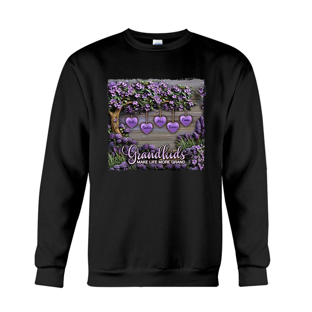 Les petits-enfants rendent la vie plus belle - T-shirt et sweat à capuche personnalisés pour grand-mère