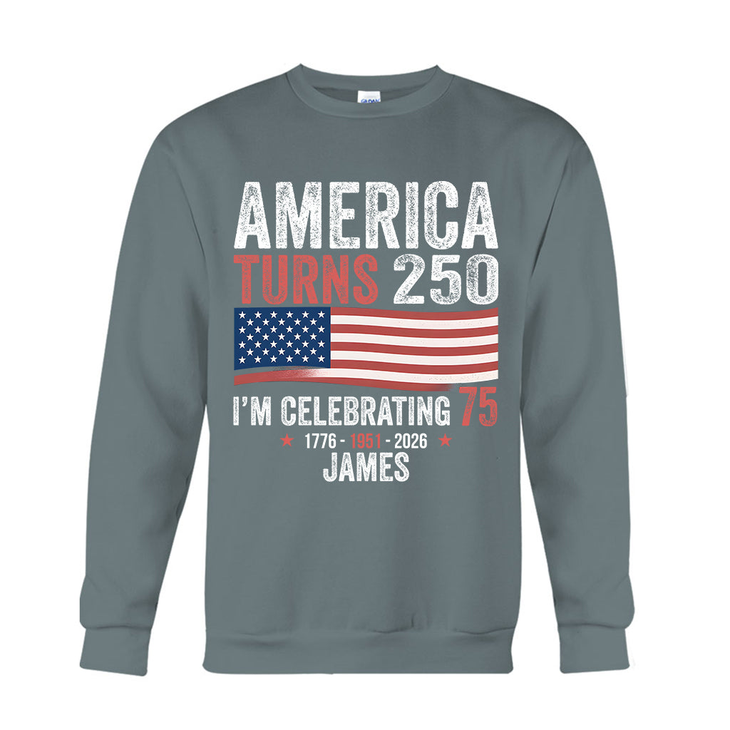 USA 250th Anniversary, Birthday Gift - Personalized Birthday T-shirt And Hoodie