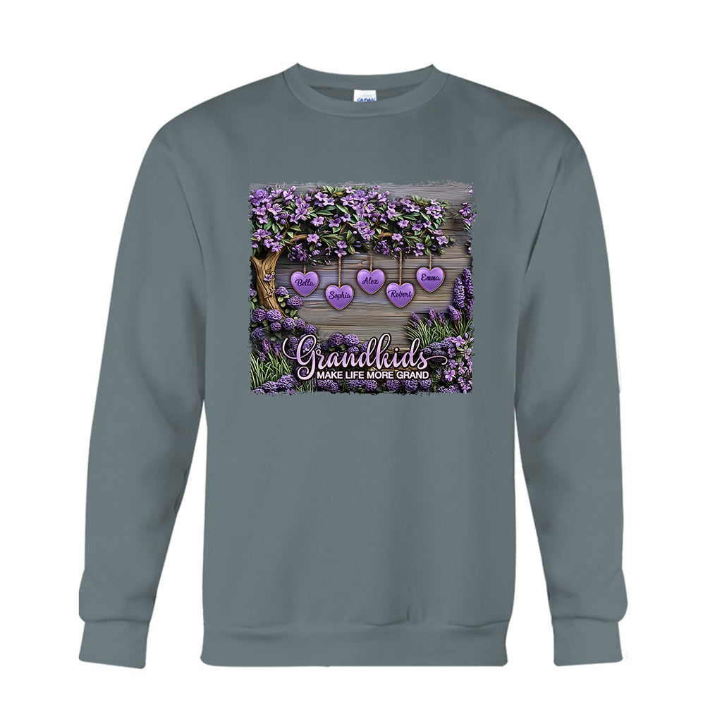 Les petits-enfants rendent la vie plus belle - T-shirt et sweat à capuche personnalisés pour grand-mère