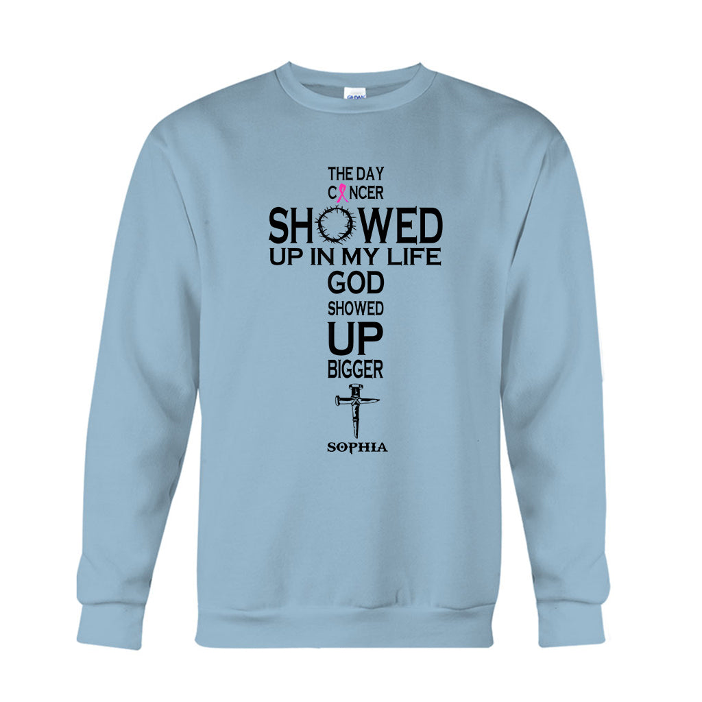 La foi plutôt que la peur - T-shirt et sweat à capuche personnalisés pour la sensibilisation au cancer du sein