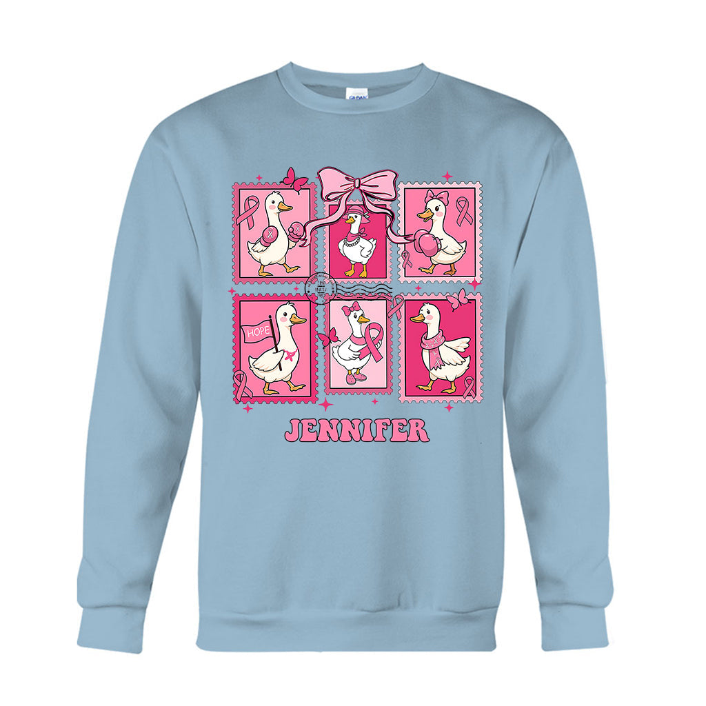 En octobre, on porte du rose - T-shirt et sweat à capuche personnalisés pour la sensibilisation au cancer du sein