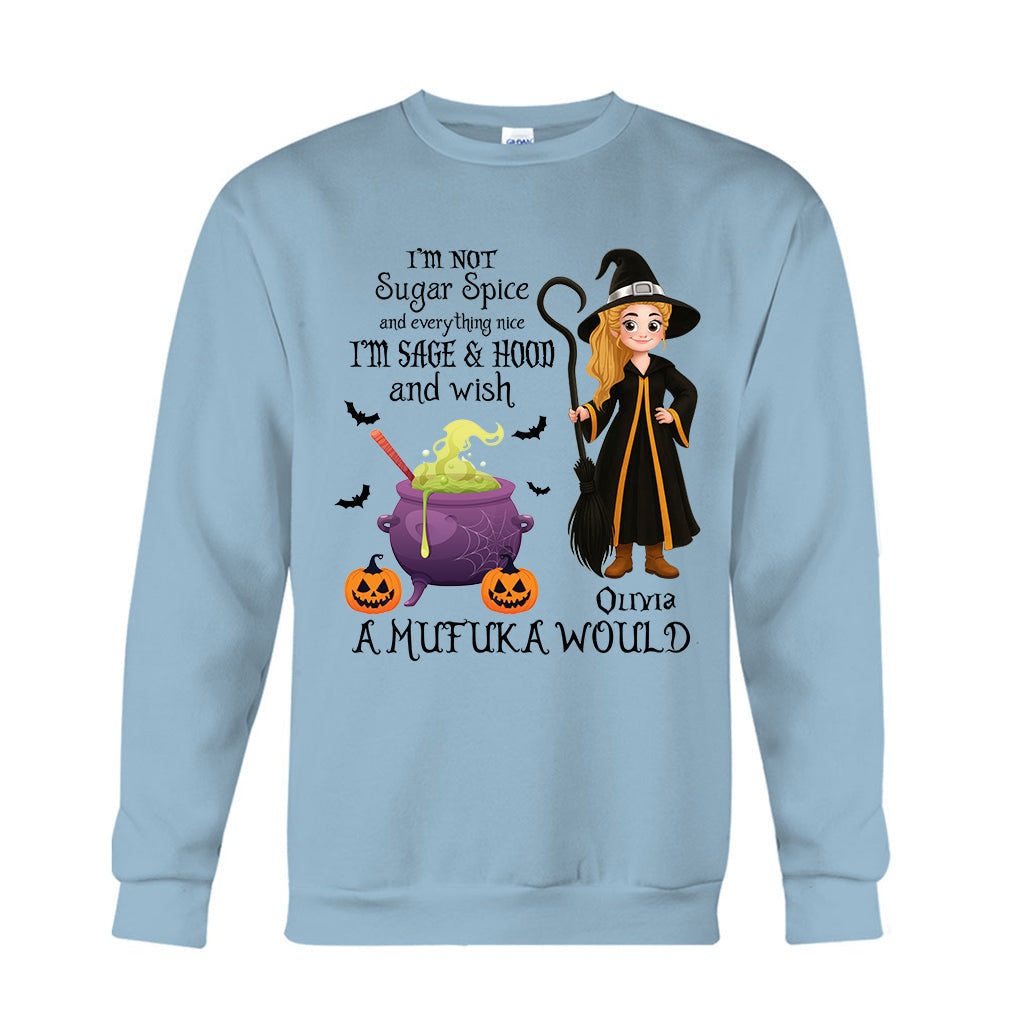 Je ne suis pas du sucre, des épices et tout ce qui est gentil - T-shirt et sweat à capuche de sorcière personnalisés