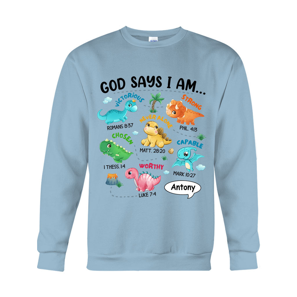 Pour mon petit-fils, je suis un dinosaure - T-shirt et sweat à capuche personnalisés pour petit-fils
