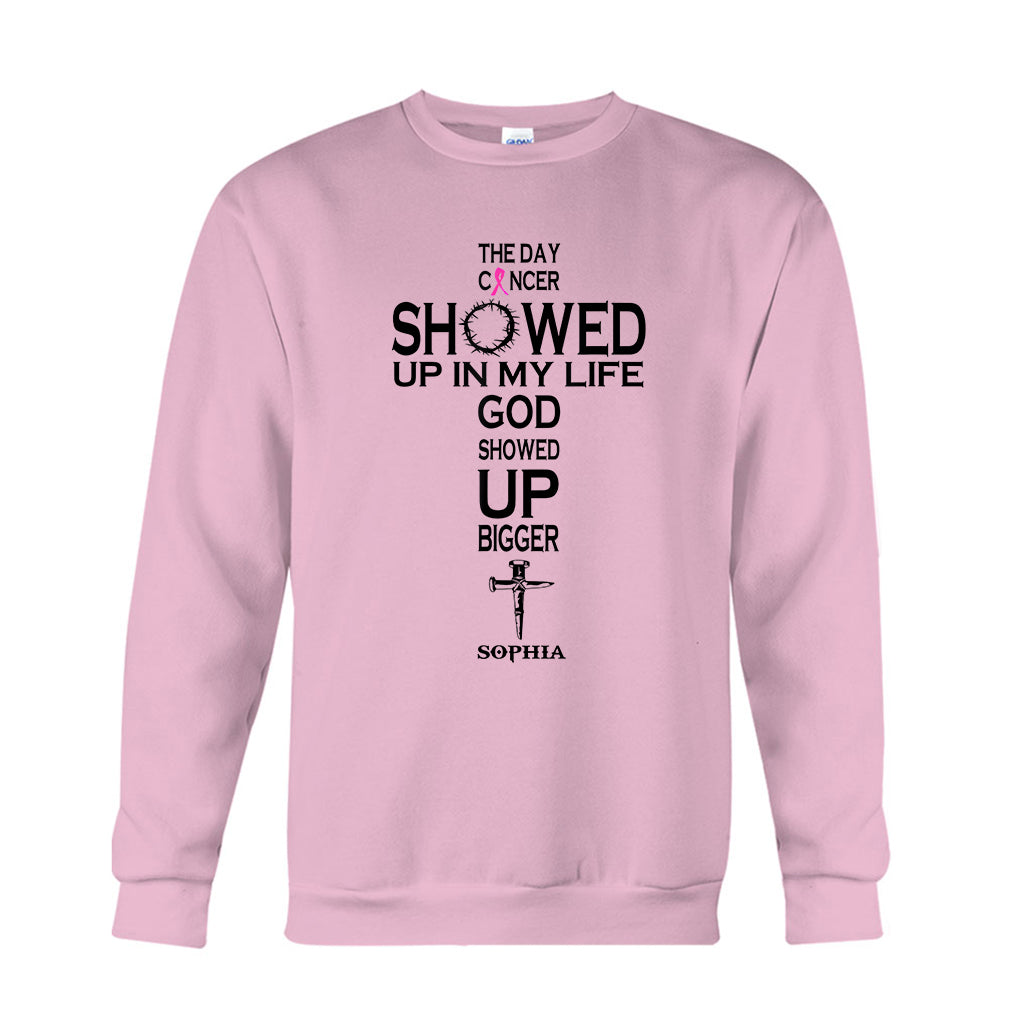 La foi plutôt que la peur - T-shirt et sweat à capuche personnalisés pour la sensibilisation au cancer du sein