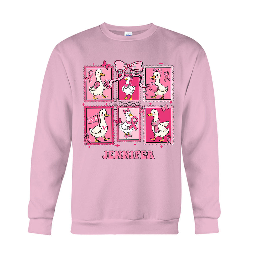 En octobre, on porte du rose - T-shirt et sweat à capuche personnalisés pour la sensibilisation au cancer du sein
