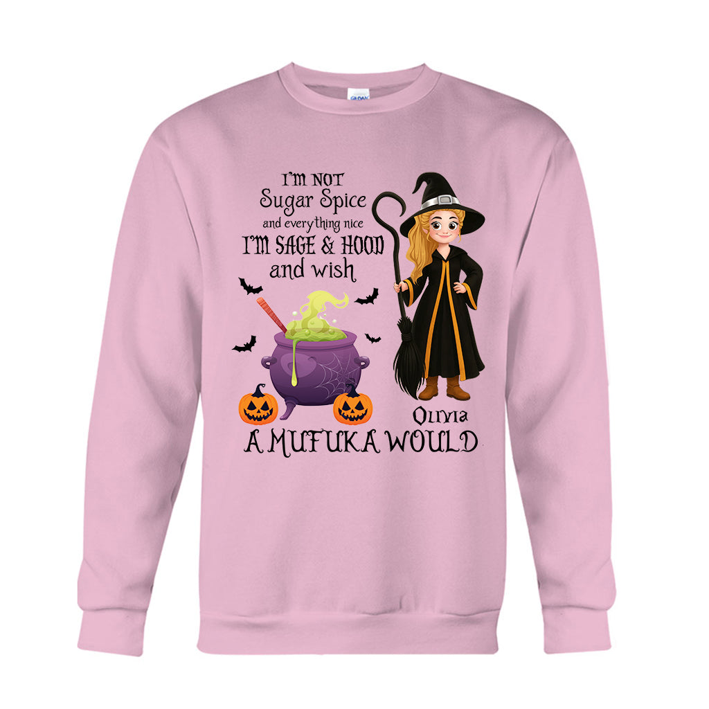 Je ne suis pas du sucre, des épices et tout ce qui est gentil - T-shirt et sweat à capuche de sorcière personnalisés