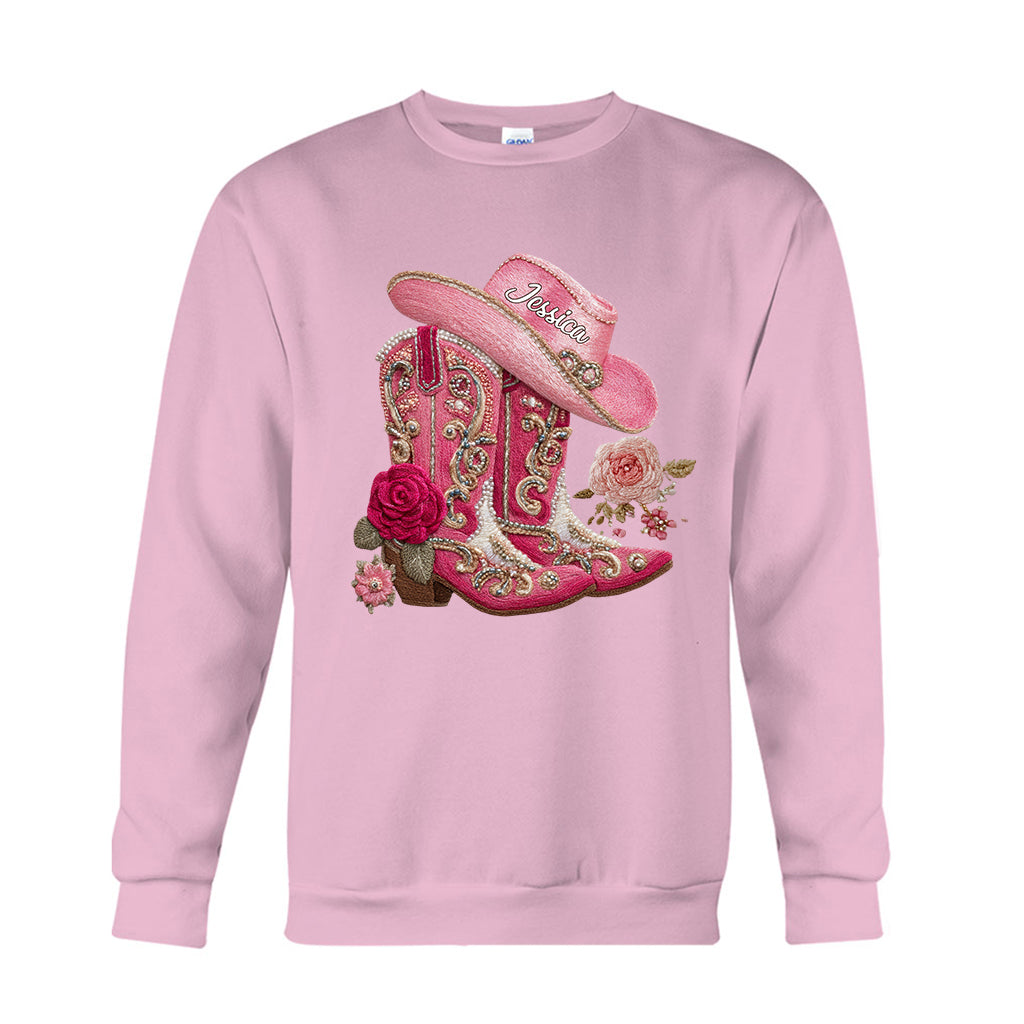 Bottes de cowgirl - T-shirt et sweat à capuche personnalisés pour cowgirl