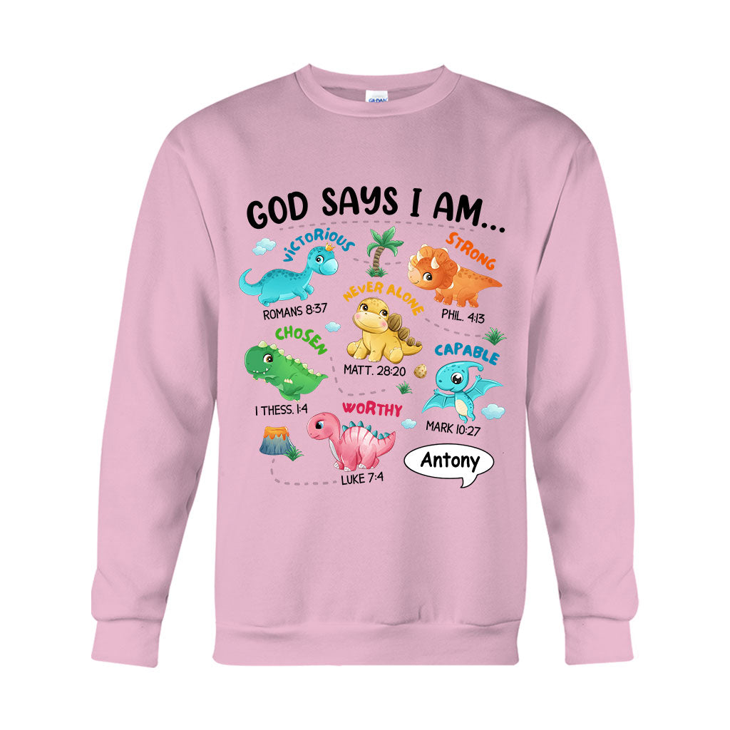 Pour mon petit-fils, je suis un dinosaure - T-shirt et sweat à capuche personnalisés pour petit-fils