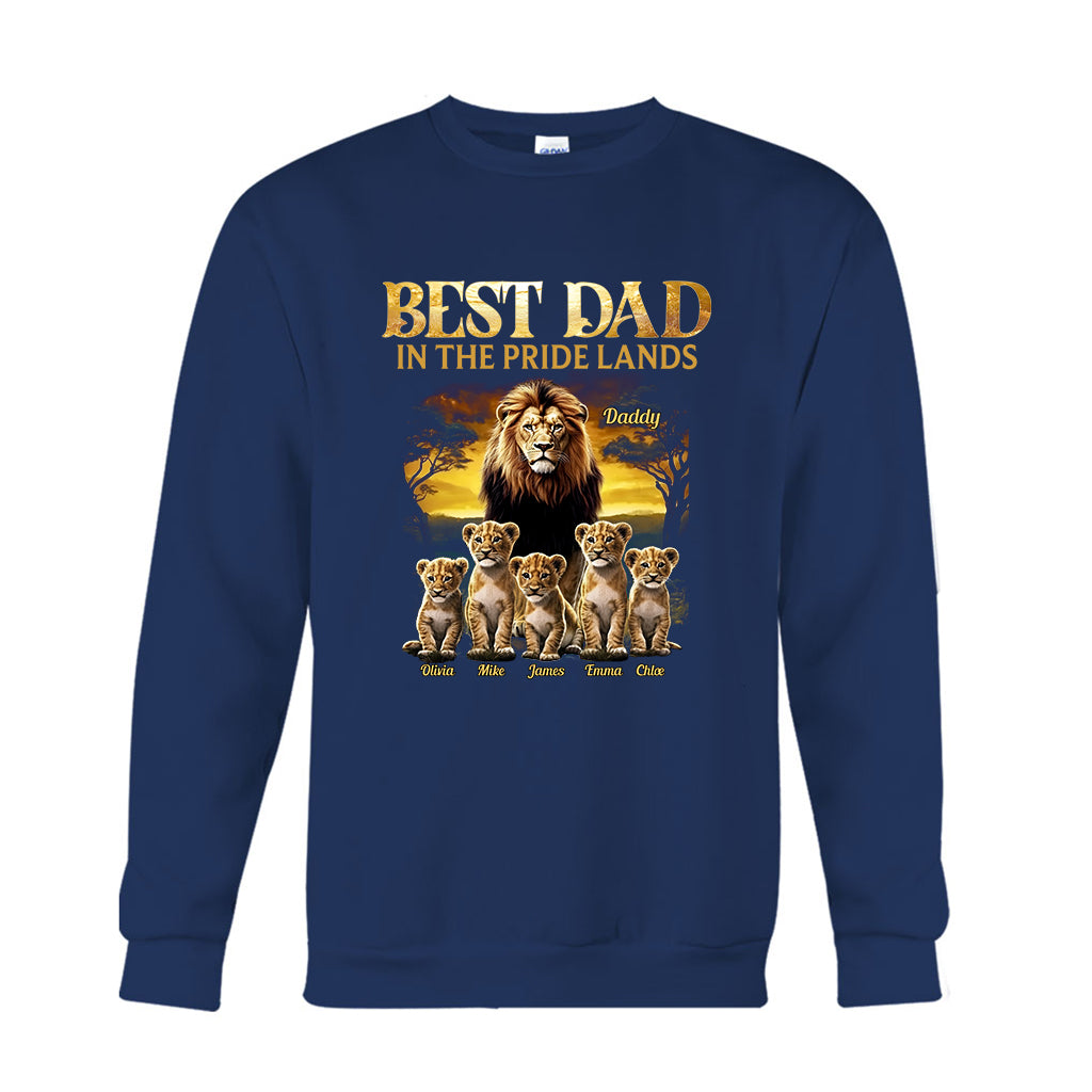 Best Dad In The Pride Lands - Personalized Father T-shirt And Hoodie