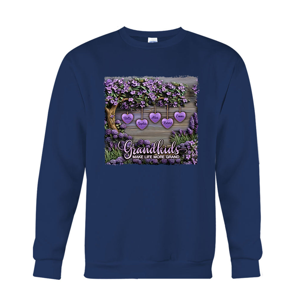 Les petits-enfants rendent la vie plus belle - T-shirt et sweat à capuche personnalisés pour grand-mère