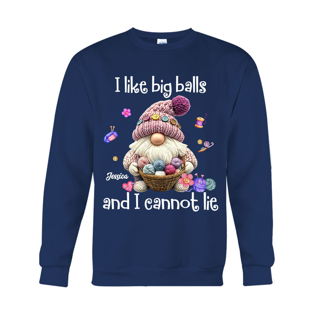 J'aime les grosses boules et je ne peux pas mentir - T-shirt et sweat à capuche personnalisés au crochet