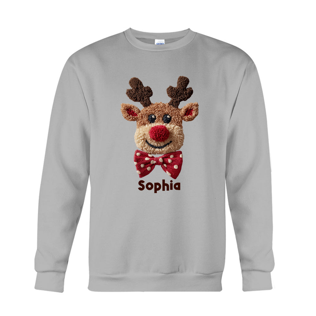 Reindeer Sweatshirt - Personalized Kid T-shirt And Hoodie