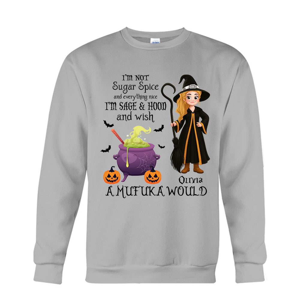Je ne suis pas du sucre, des épices et tout ce qui est gentil - T-shirt et sweat à capuche de sorcière personnalisés