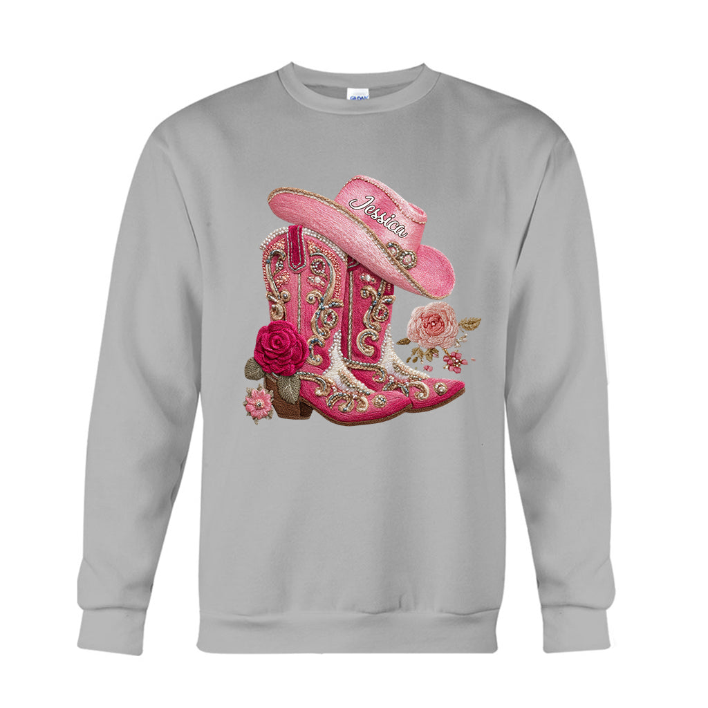 Bottes de cowgirl - T-shirt et sweat à capuche personnalisés pour cowgirl
