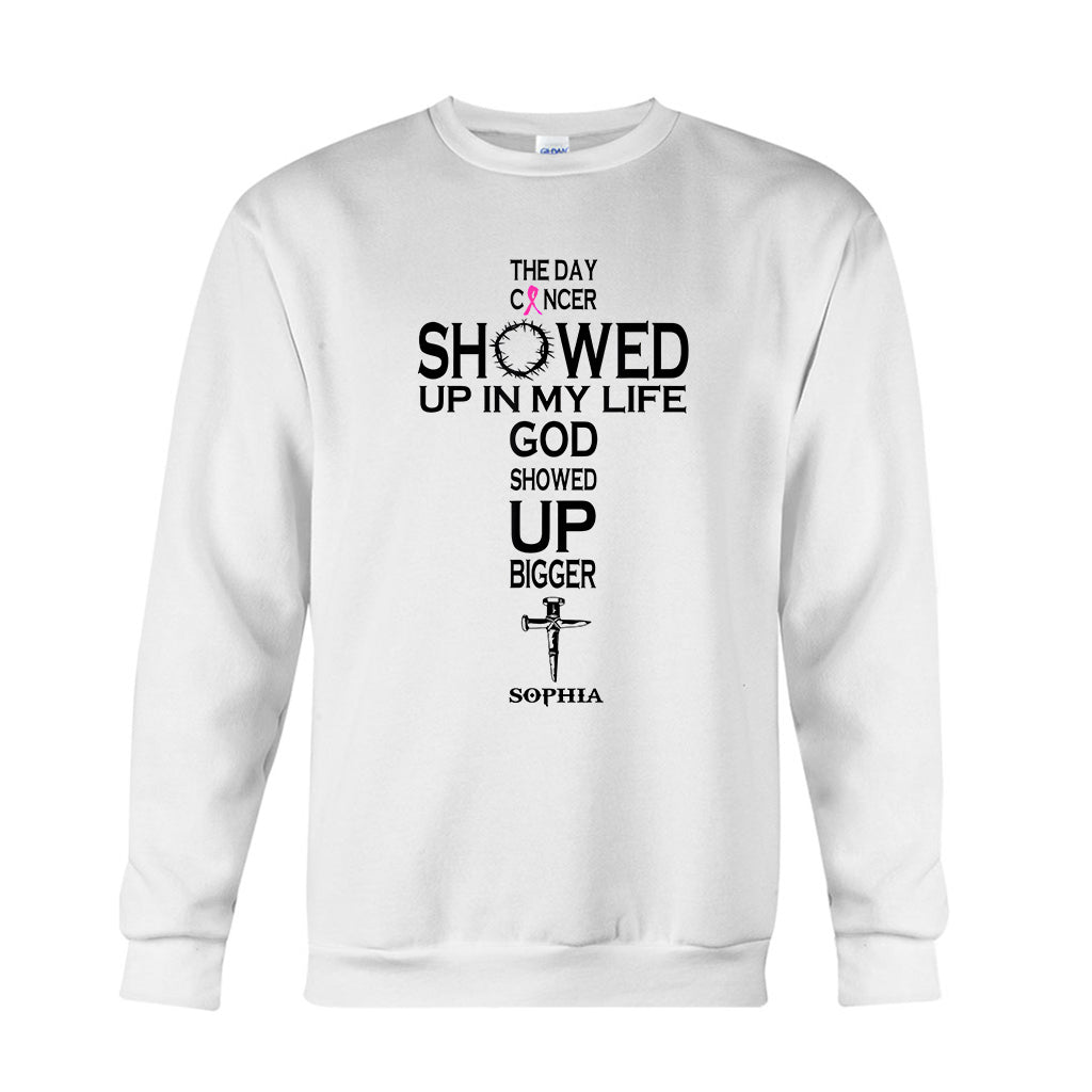 La foi plutôt que la peur - T-shirt et sweat à capuche personnalisés pour la sensibilisation au cancer du sein