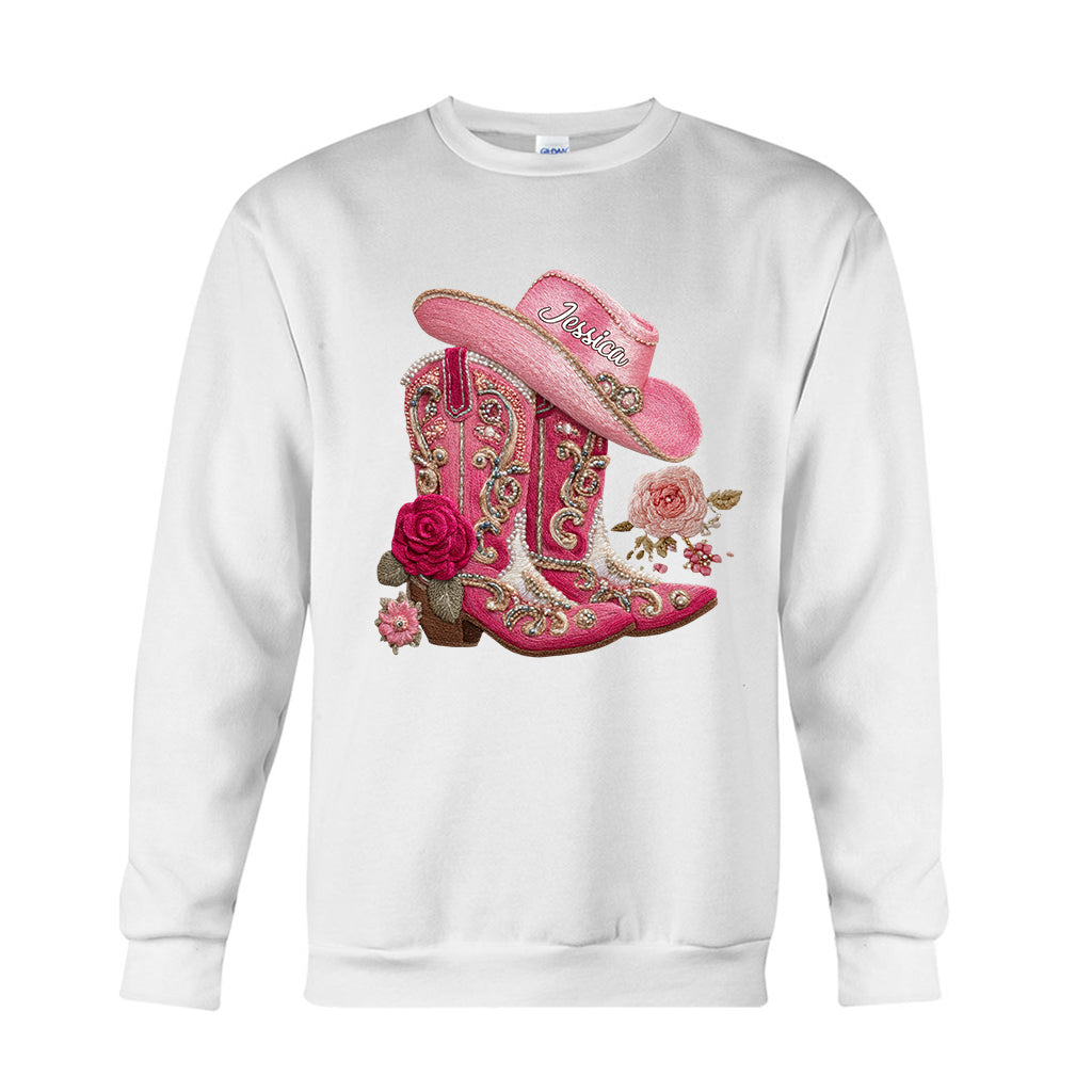 Bottes de cowgirl - T-shirt et sweat à capuche personnalisés pour cowgirl