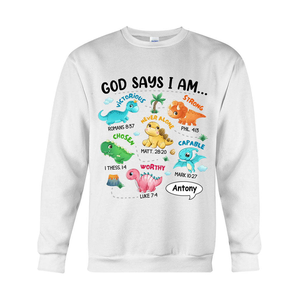 Pour mon petit-fils, je suis un dinosaure - T-shirt et sweat à capuche personnalisés pour petit-fils