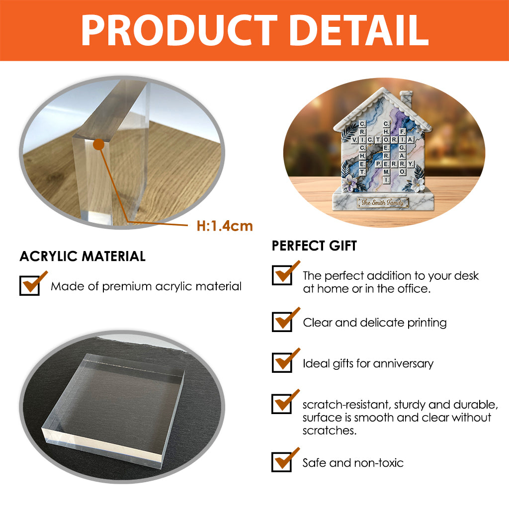 Joyeux Noël - Plaque acrylique personnalisée pour la famille