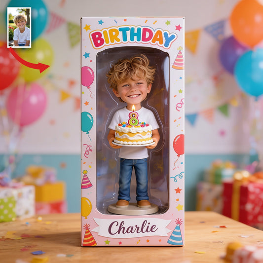 Coffret d'affichage acrylique personnalisé pour le 8ème anniversaire de petit garçon