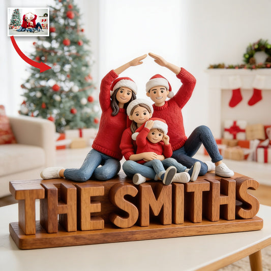 Personalized Custom Photo Christmas Family Custom Shaped Acrylic Plaque Christmas Gift