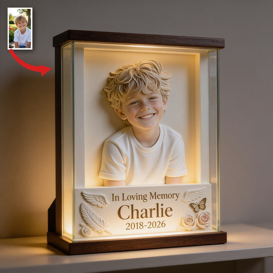 Personalized In Loving Memory Little Boy Memorial Custom Acrylic Plaque