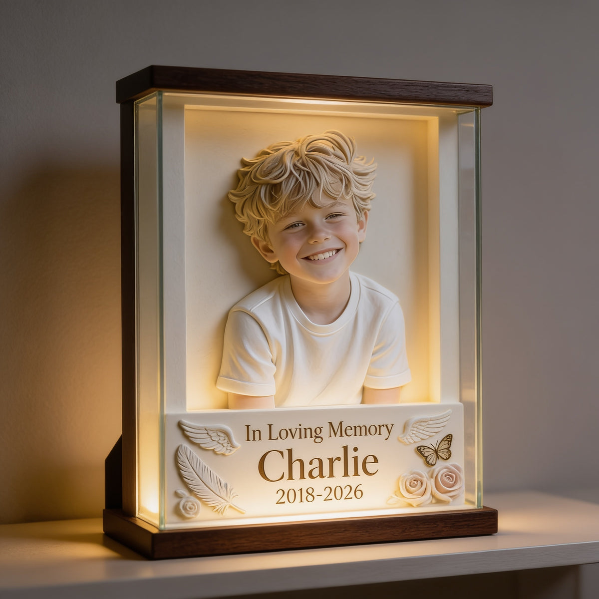 Personalized In Loving Memory Little Boy Memorial Custom Acrylic Plaque