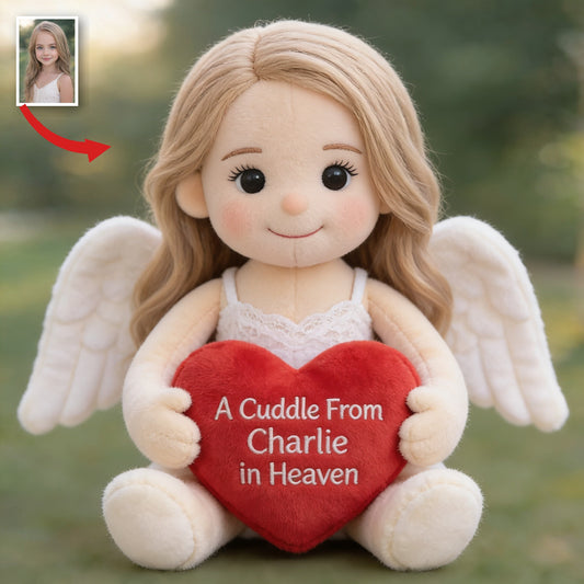 Coussin Mémorial Personnalisé en Forme de Petite Fille - Cadeau de Sympathie