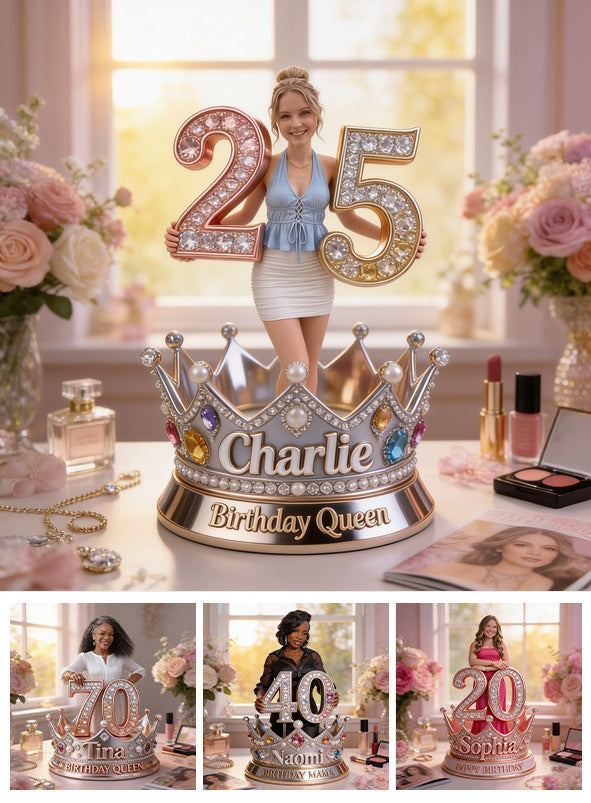 Personalized 25th Birthday Woman Birthday Queen Custom Acrylic Plaque