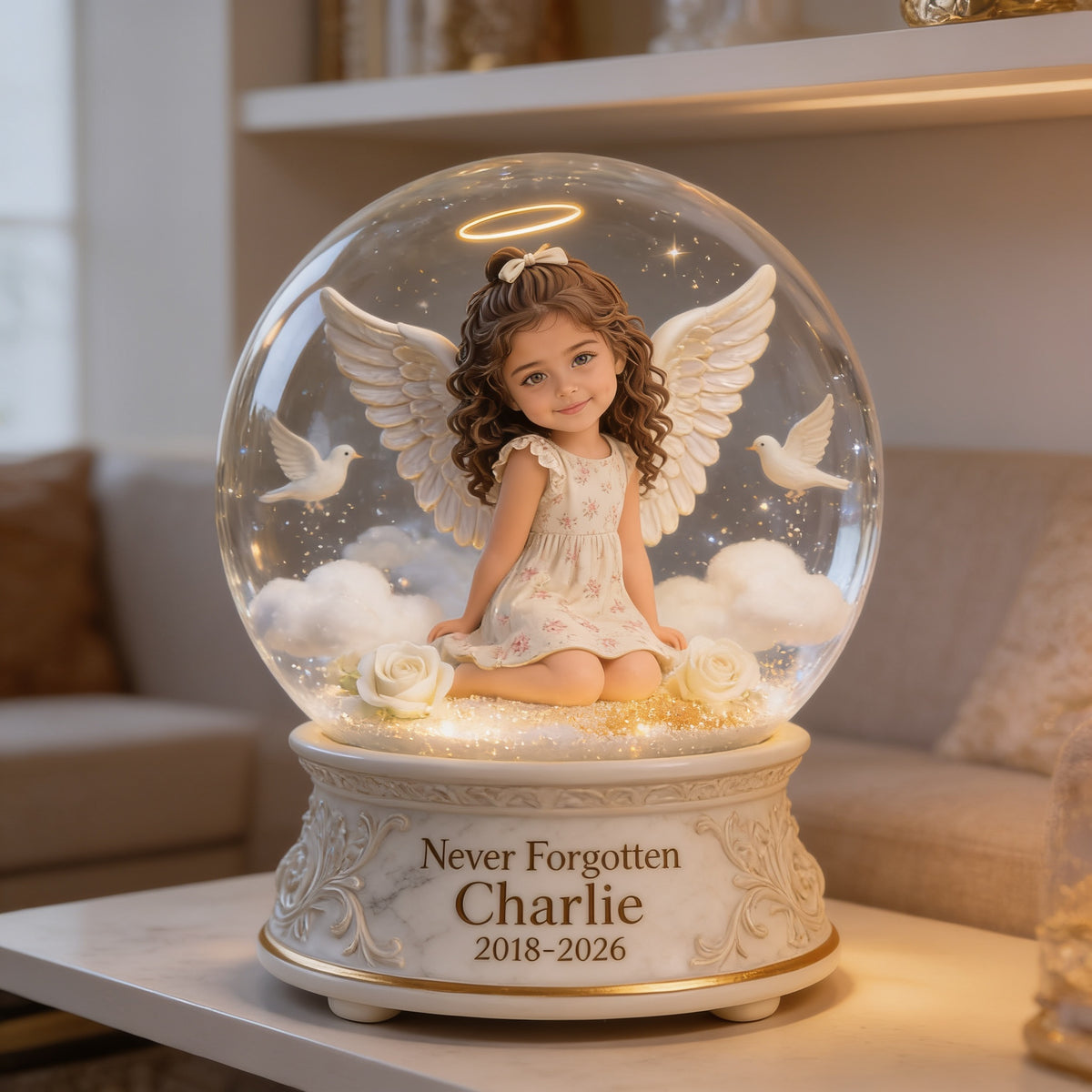 Personalized Memorial Latina Little Girl Custom Shaped Acrylic Plaque Sympathy Gift