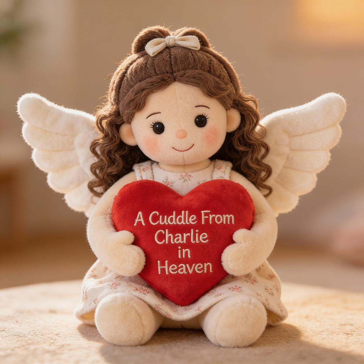 Personalized Latina Little Girl Memorial Shaped Pillow Sympathy Gift for Lost Loved Ones