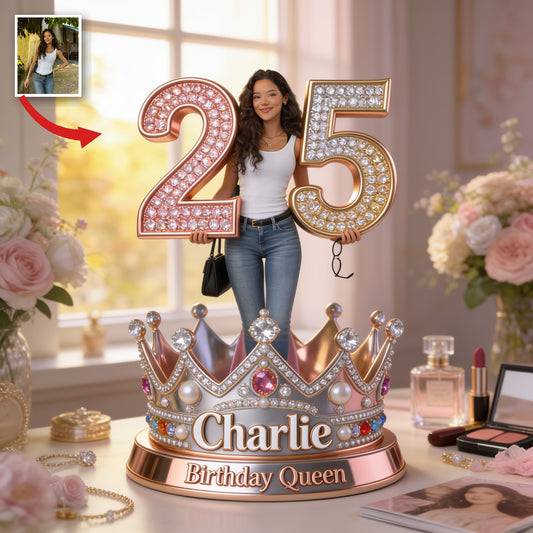 Plaque Acrylique Personnalisée pour le 25ème Anniversaire Femme Latina